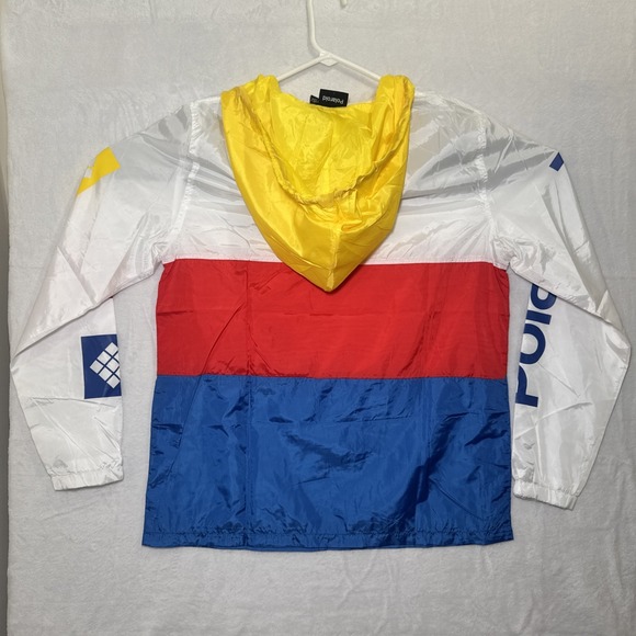 Polaroid Windbreaker Men's Sz Large Multicolor Hooded Supercolor Video Cassette - Picture 5 of 10